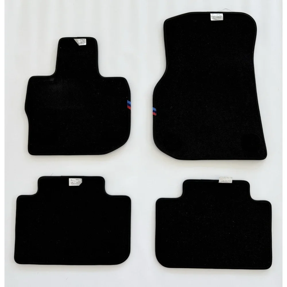 BMW X3 2018-2024 OEM X4 Interior Floor Carpet Cover Mats Set of 4 Black OE 46k